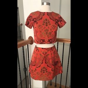 Alice + Olivia Loran Jacquard 2 Piece Skirt Set